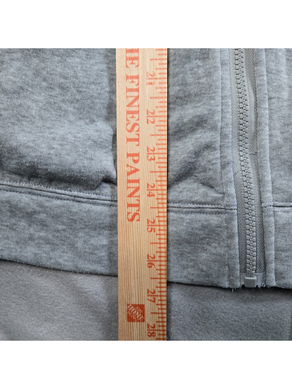 BeLuyi Hoodie Womens Sz M Gray Asymmetrical Side Zip Fleece Jacket Anchor Patch - Picture 5 of 9